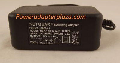 NEW 12V 1A Netgear DSA-12R-12AUS 332-10006-01 Switching AC Adapter
