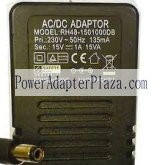 15v 1 amp ( 1000ma ) ac/dc replacement power supply