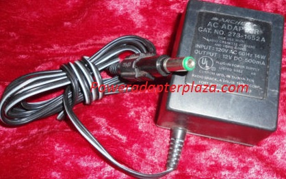 NEW 12V 500mA ARCHER AC ADAPTER 273-1652A FOR RADIO CASSETTE PLAYER & VIDEO GAMES