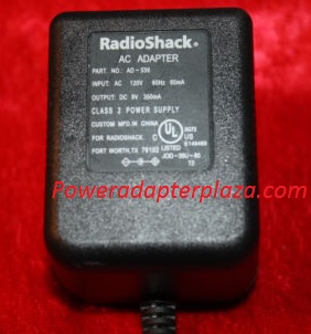 NEW 9V 350mA Radio Shack AD-539 AC Adapter