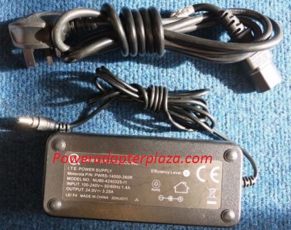 NEW 24V 3.25A 78W Leader PWRS-14000-260R NU80-4240325-L1 AC Power Adapter Charger