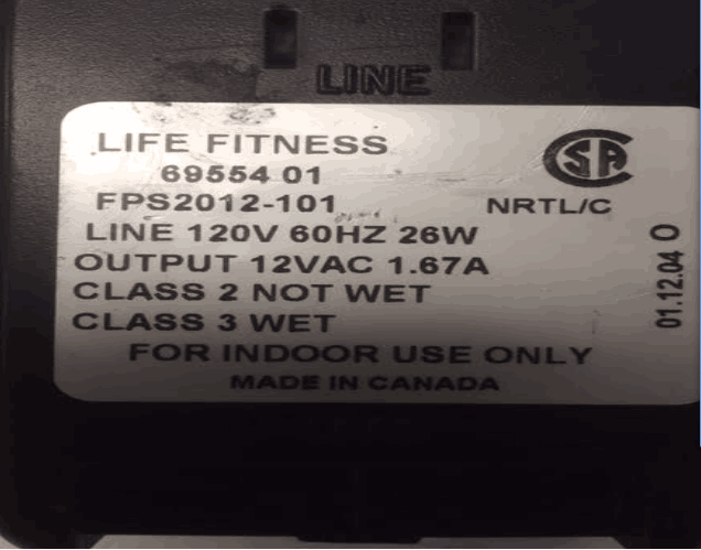 NEW 12V AC adapter for life fitness 69554 01 FPS2012-101