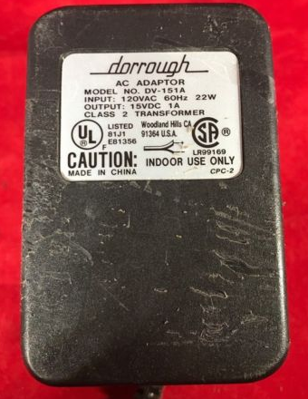 New Original 15V 1A Dorrough DV-151A Haircutting System Replacement AC Adapter