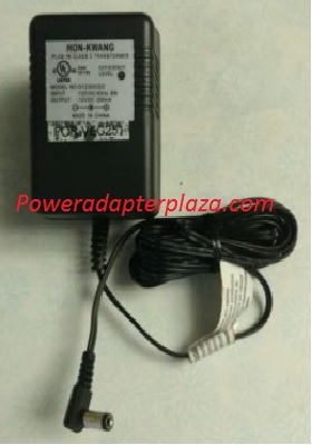 NEW 12V 300mA Hon-Kwang D12300CEC AC Adaptor Plug Class 2 Transformer 5.5 x 2.1