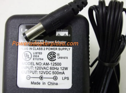 NEW 12V 0.5A CISCO AM12500 LINKSYS CCTV AC POWER ADAPTER