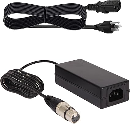 XLR 4Pin Female Plug 12V 4A Adapter Compatible with Marshall V-R841P-AFHD 8.4" Portable LCD Monitor